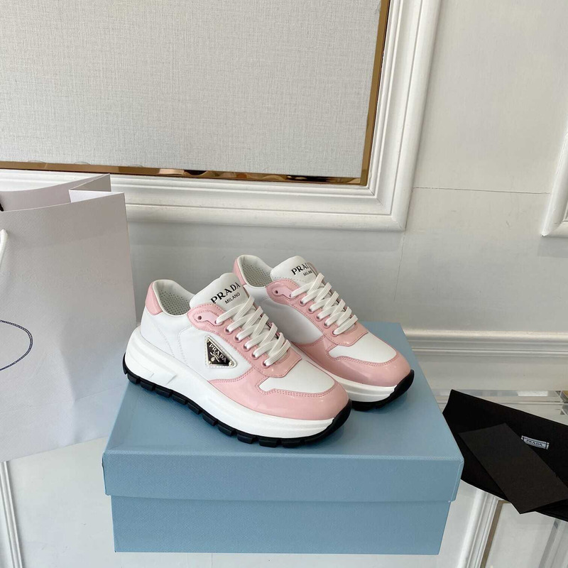 Pra*a leather sneakers pink