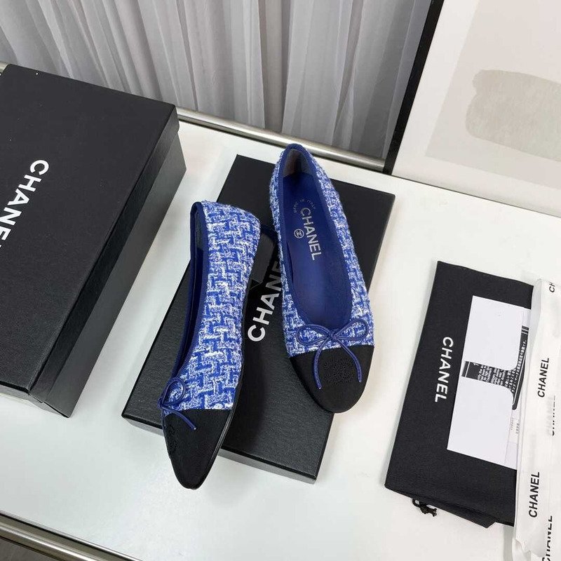 Ch*el sequined cotton guipure lace and grosgrain blue and black