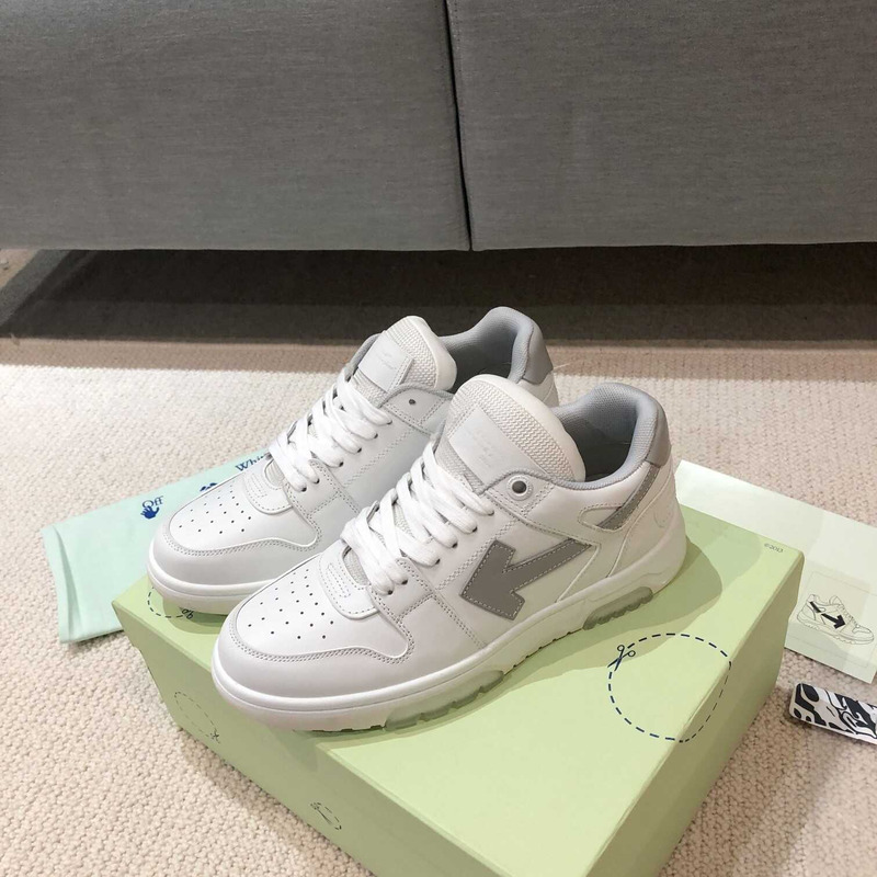 Off White Out Of Office OOO Low Tops White Grey
