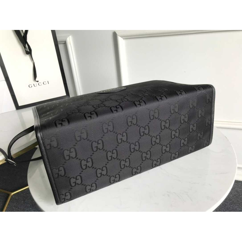 G*u*i off the grid series tote bag gg econyl black