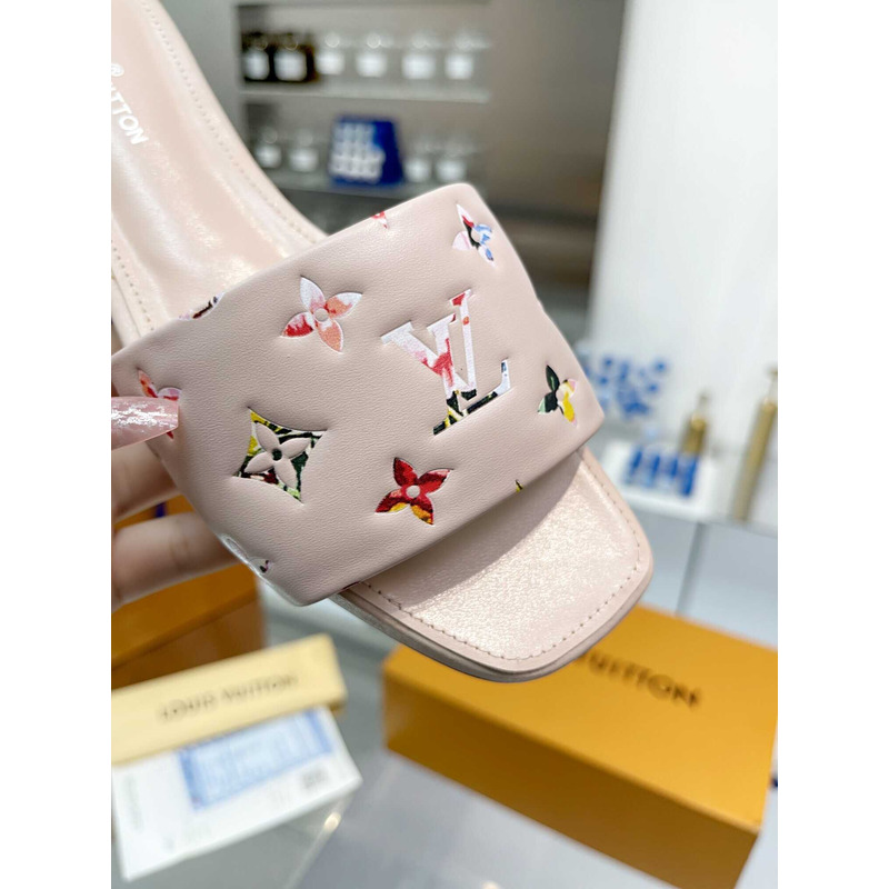l**is V*t*n revival flat mule slides light pink