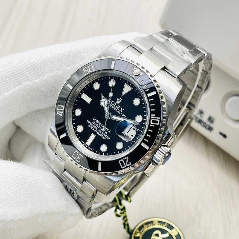 rolex submariner date stainless steel black S*per clone 3135 movement