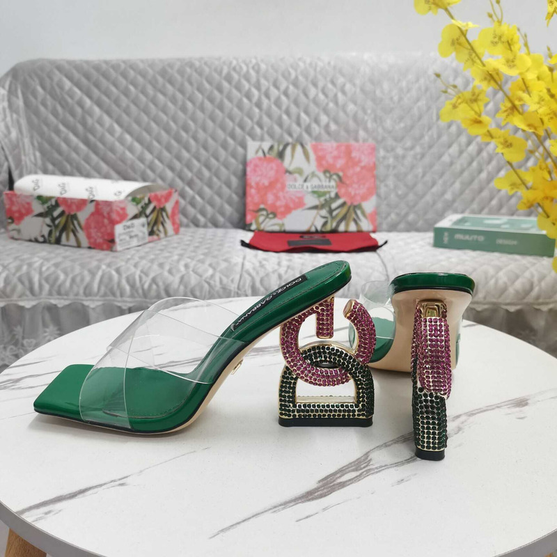 Dolce & Gabbana Dolce & Gabbana Strap Heeled Sandals Green