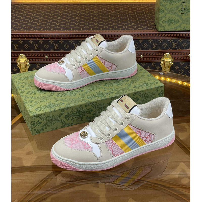 G*u*i screener sneaker beige pink