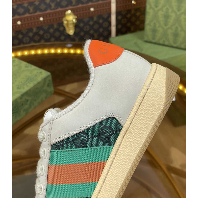 G*u*i screener sneaker beige green