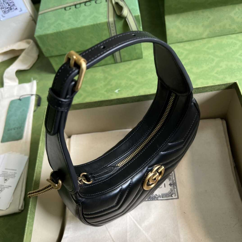 G*u*i gg marmont matelassé mini bag black