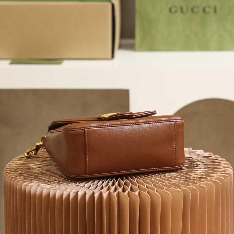 G*u*i gg marmont mini top handle bag brown