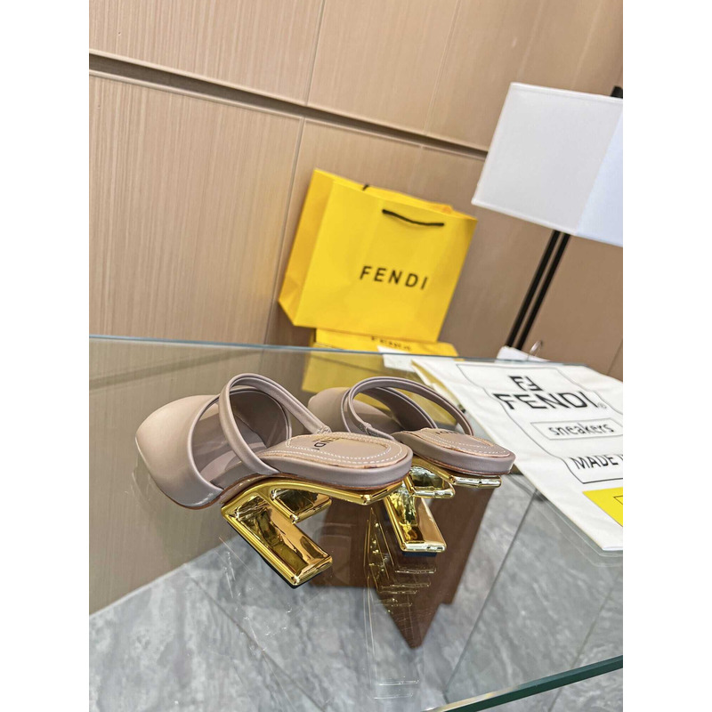 F**di first nude leather high-heeled sandals