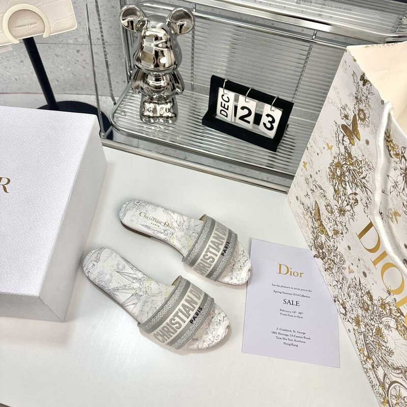 D*or dway slide white and gray cotton with rêve d\