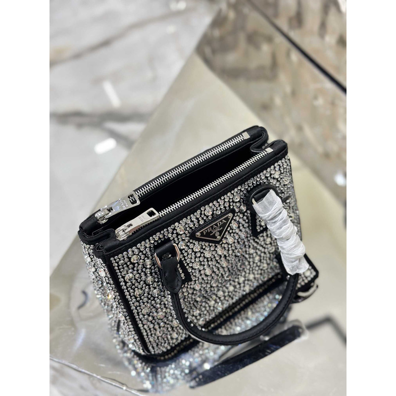 Pra*a mini galleria crystal-embellished tote bag