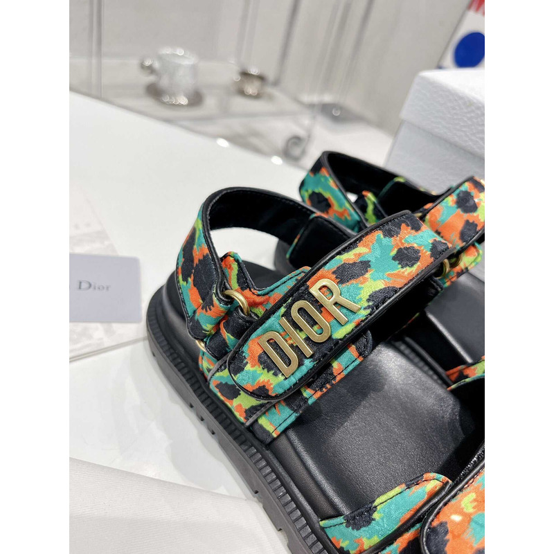 D*or D*oract sandal saffron camouflage pattern lambskin