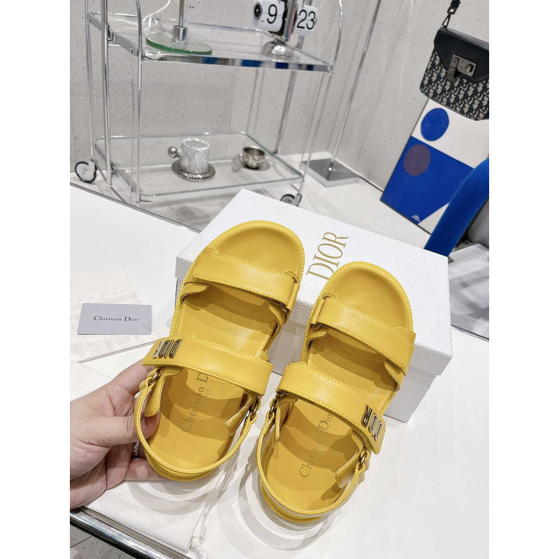 D*or D*oract sandal saffron yellow lambskin