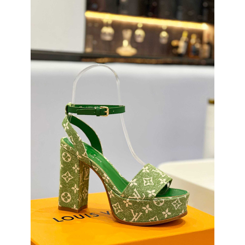 l**is V*t*n fame platform sandal denim green