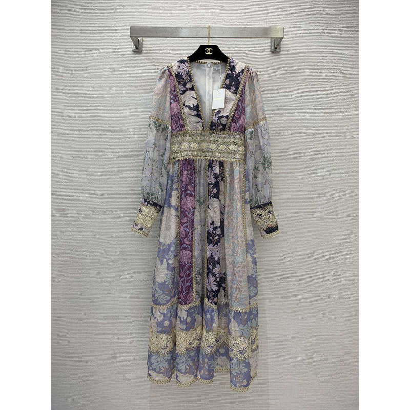 Zimmermann Celestial Silk Minidress  Floral