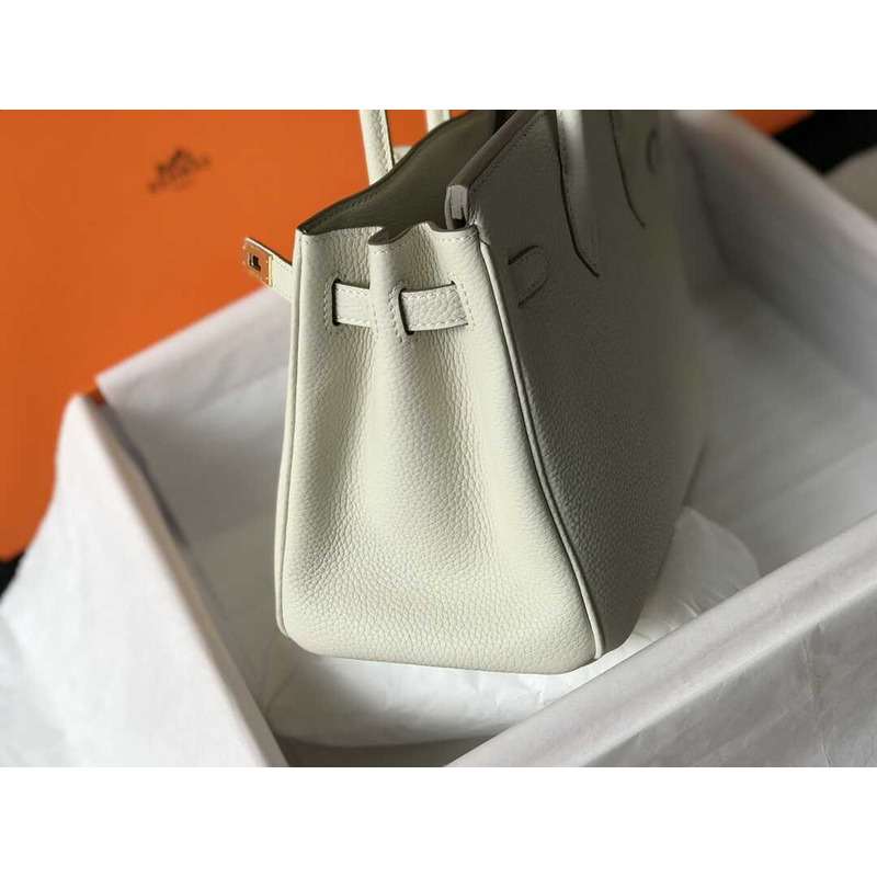 H**mes  birkin togo 35 gris tourterelle white