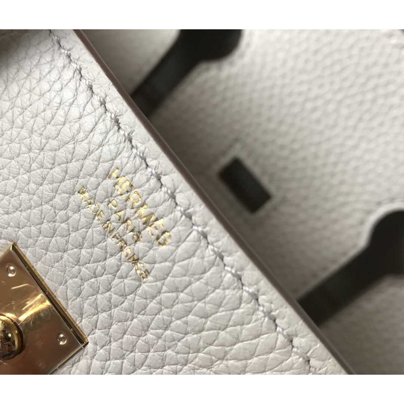 H**mes  birkin togo 35 gris tourterelle white