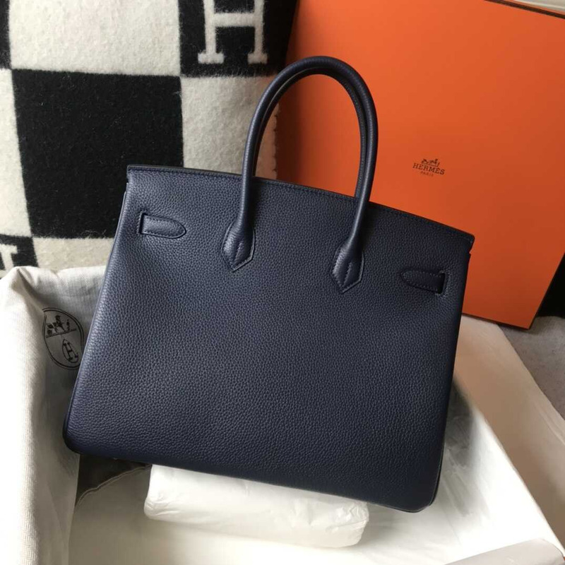 H**mes  birkin togo 35 gris tourterelle dark blue