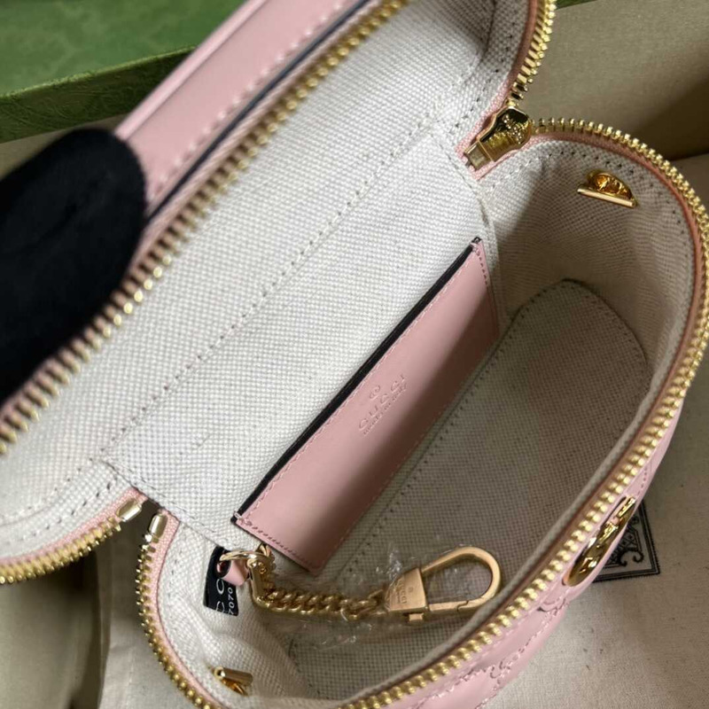 G*u*i gg matelasse mini tote light pink