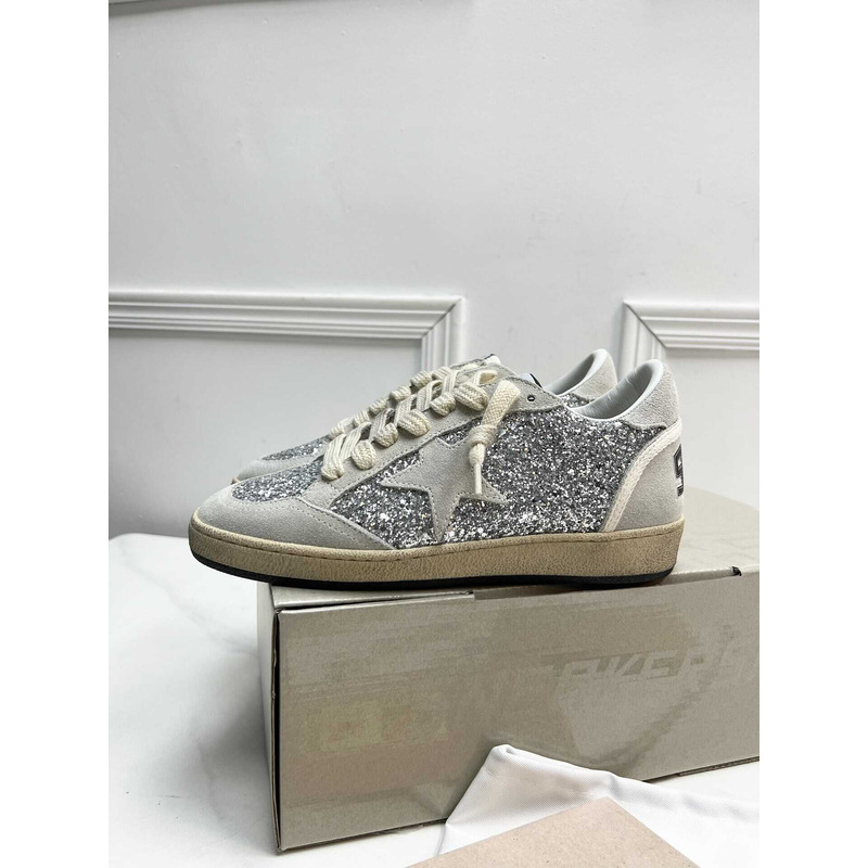 ggdb S*per-star glittered suede sneakers grey