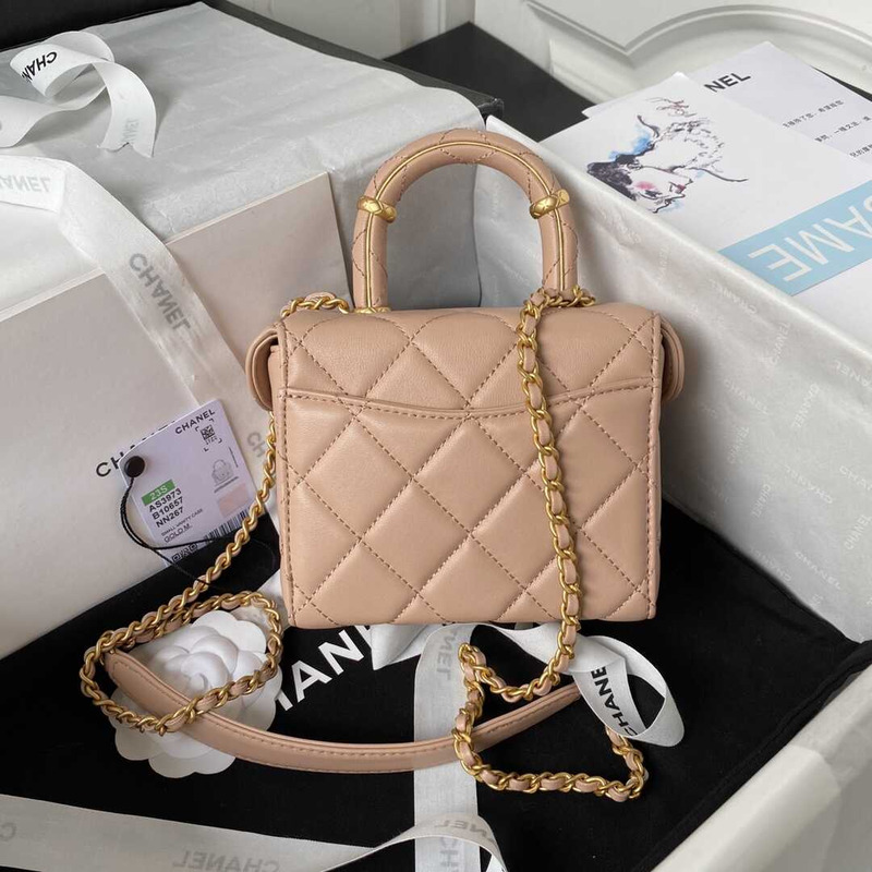 Ch*el cosmetic bag nude