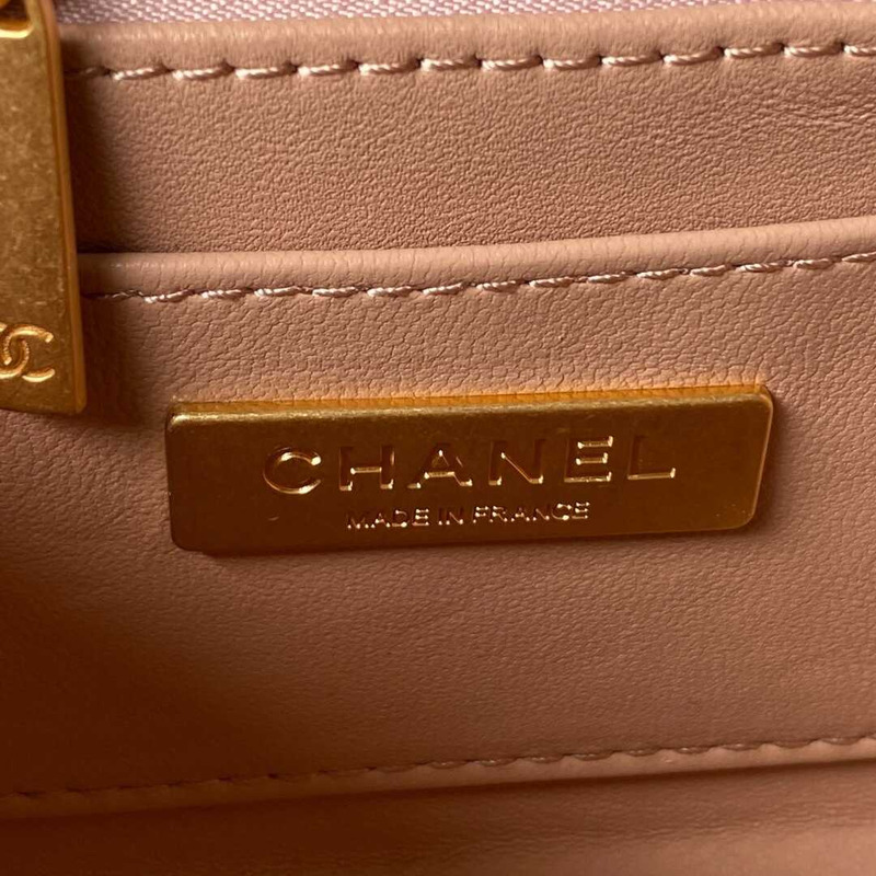 Ch*el cosmetic bag nude