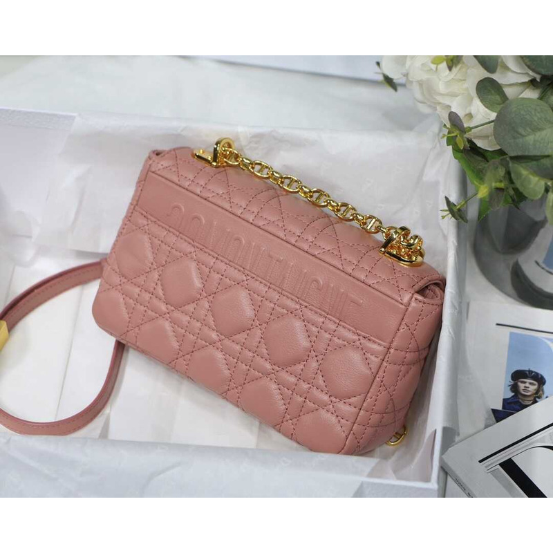 d*or small d*or caro bag pink S*pple