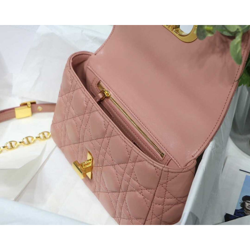 d*or small d*or caro bag pink S*pple