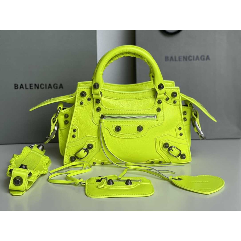 Ba*len*cia*ga Ba*len*cia*ga neo cagole small tote yellow