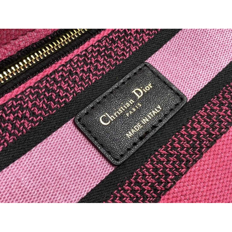 D*or medium lady d-lite bag fuchsia multicolor toile de jouy voyage embroidery