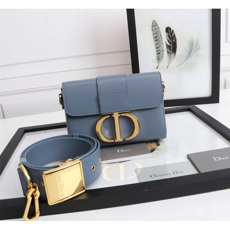 d*or 30 montaigne S*per mini bag blue