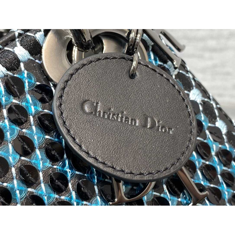 D*or ladyD*or glitter gradient bag blue and black