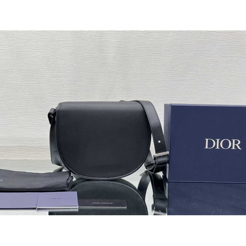 D*or mini gallop messenger bag grained leather (calf) black