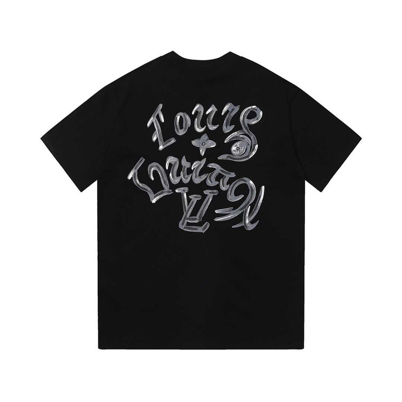 l**is V*t*n logo t-shirt black