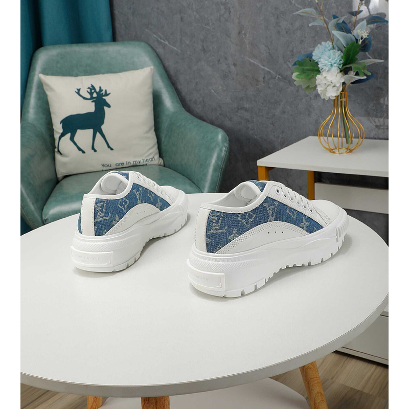 l**is l**is V*t*n lv squad sneakers white denim blue