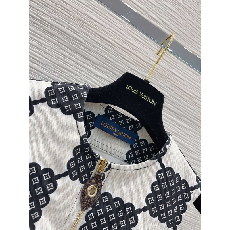 l**is V*t*n bubble damier xxl detail dress black and white