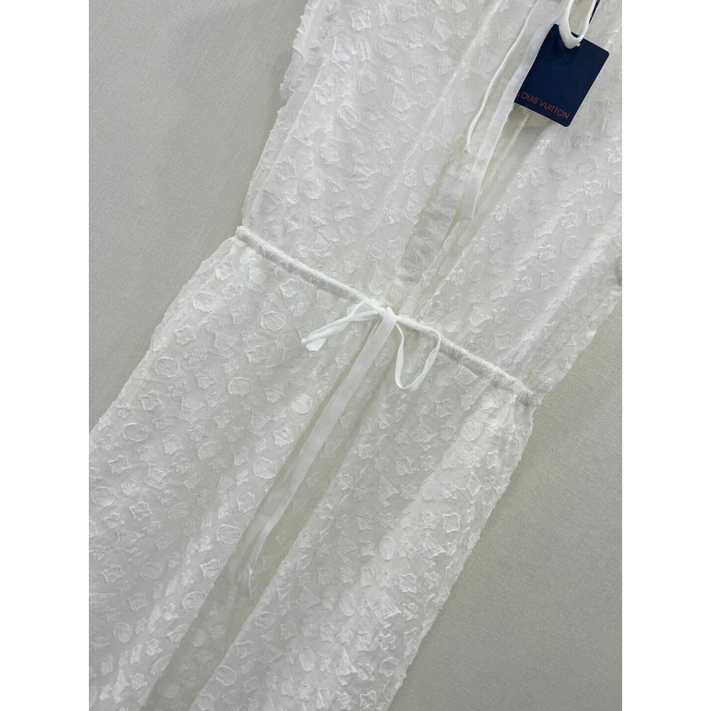 l**is V*t*n embroidered  dress white