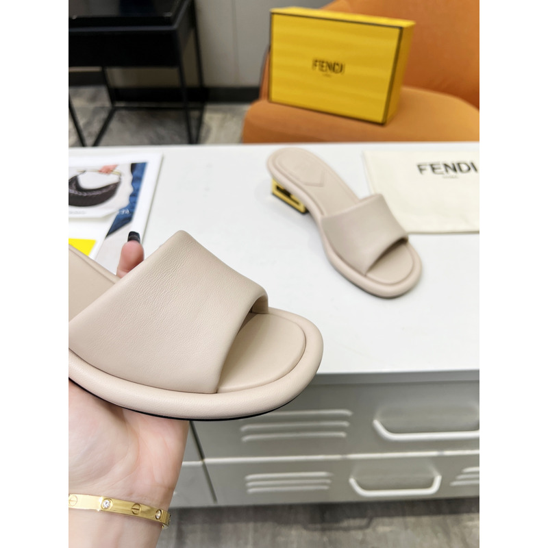F**di natural baguette mules