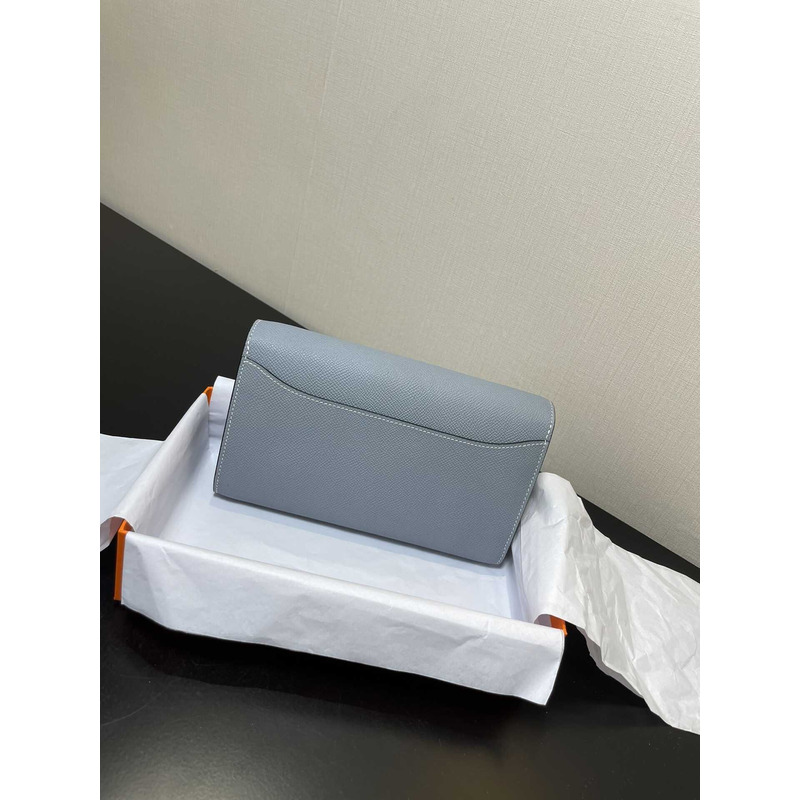 H**mes constance wallet to go gold hardware blue