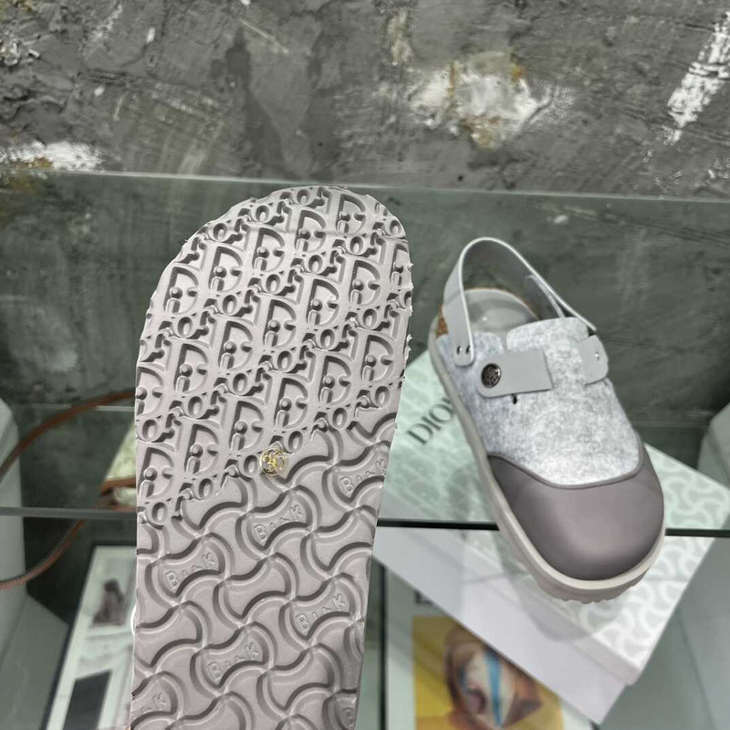 D*or x birkenstock tokio mule gray nubuck calfskin