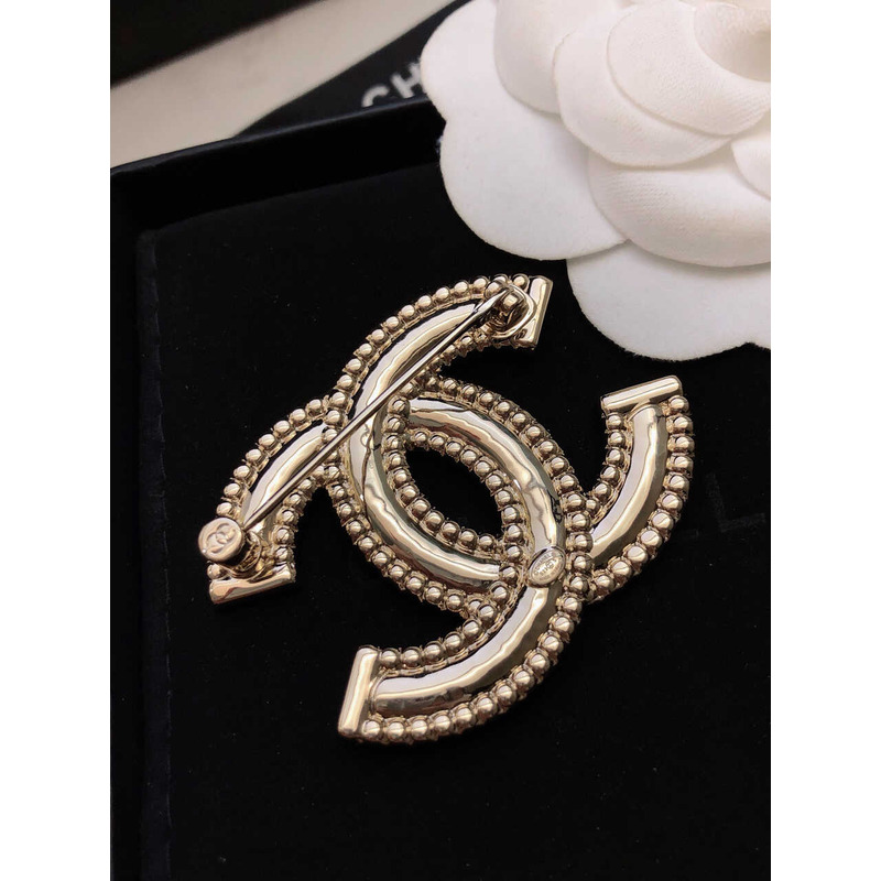 Ch*el cc crystal brooch