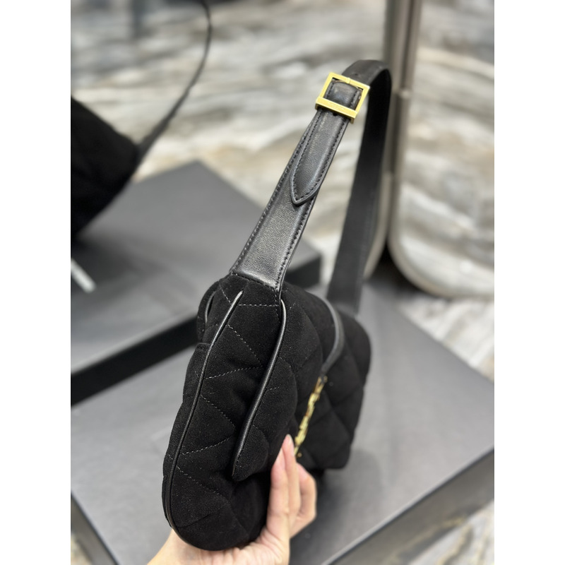 Saint Laurent Le 57 Shoulder Bag In Suede Black