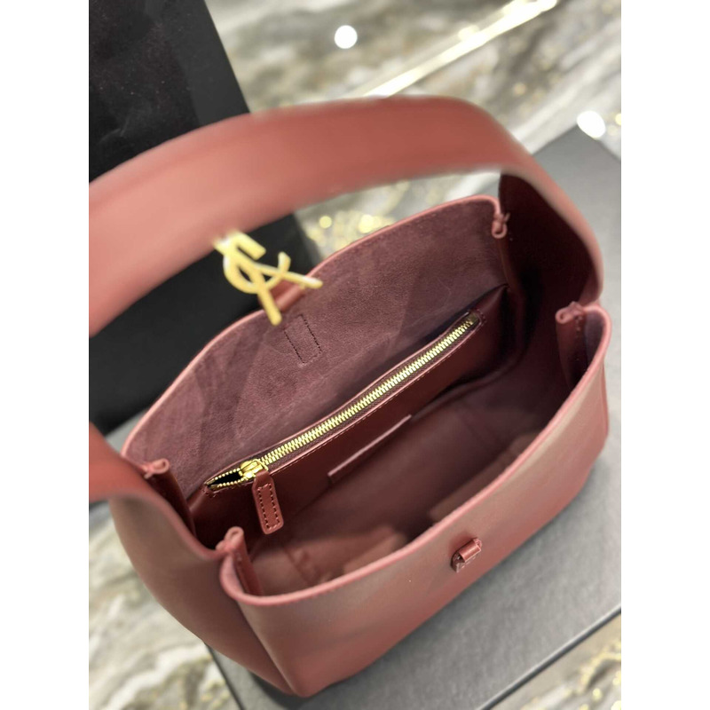 Saint Laurent Le5a7 Hobo Bag Small Red