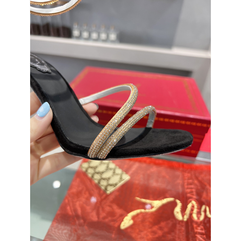 Rene Caovilla Margot Sandals Gold
