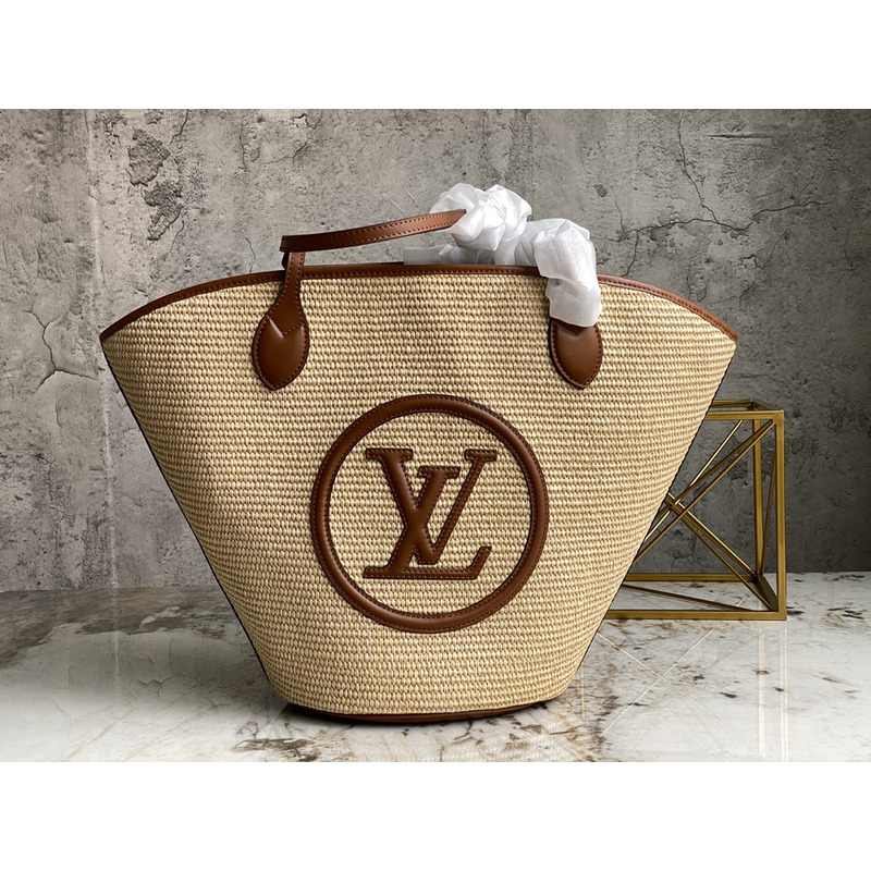 l**is V*t*n bnib raffia st jacques caramel bag