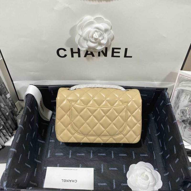Ch*el classic flap mini  shoulder bag yellow