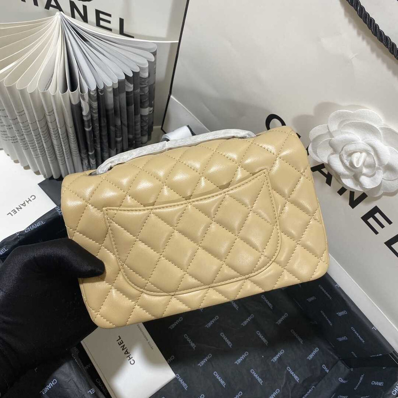 Ch*el classic flap mini  shoulder bag yellow