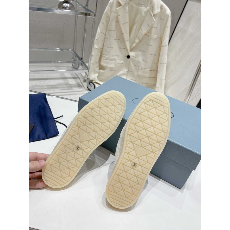 Pra*a leather mule sandals gray