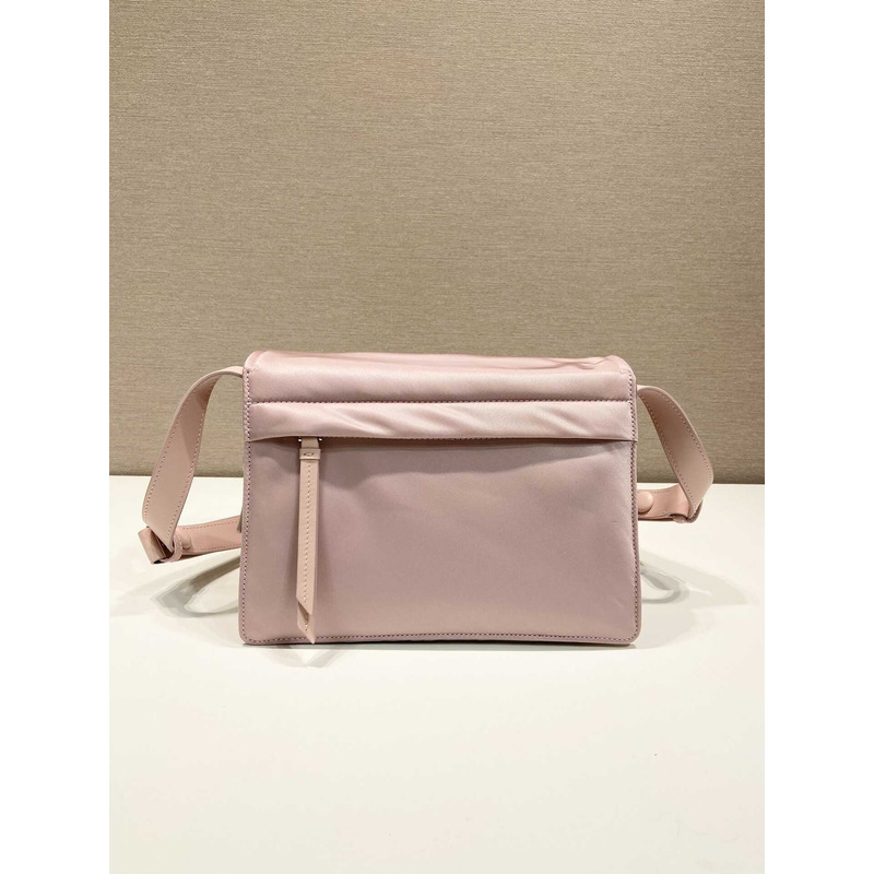Pra*a re-nylon small padded shoulder bag pink