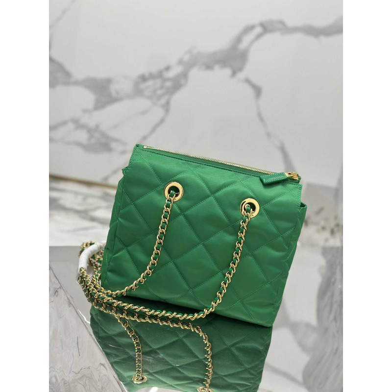 Pra*a re-nylon recycled nylon tote bag green