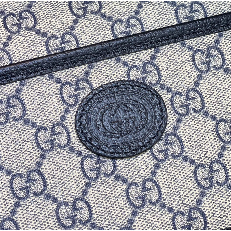 G*u*i mini bag with interlocking g dark blue